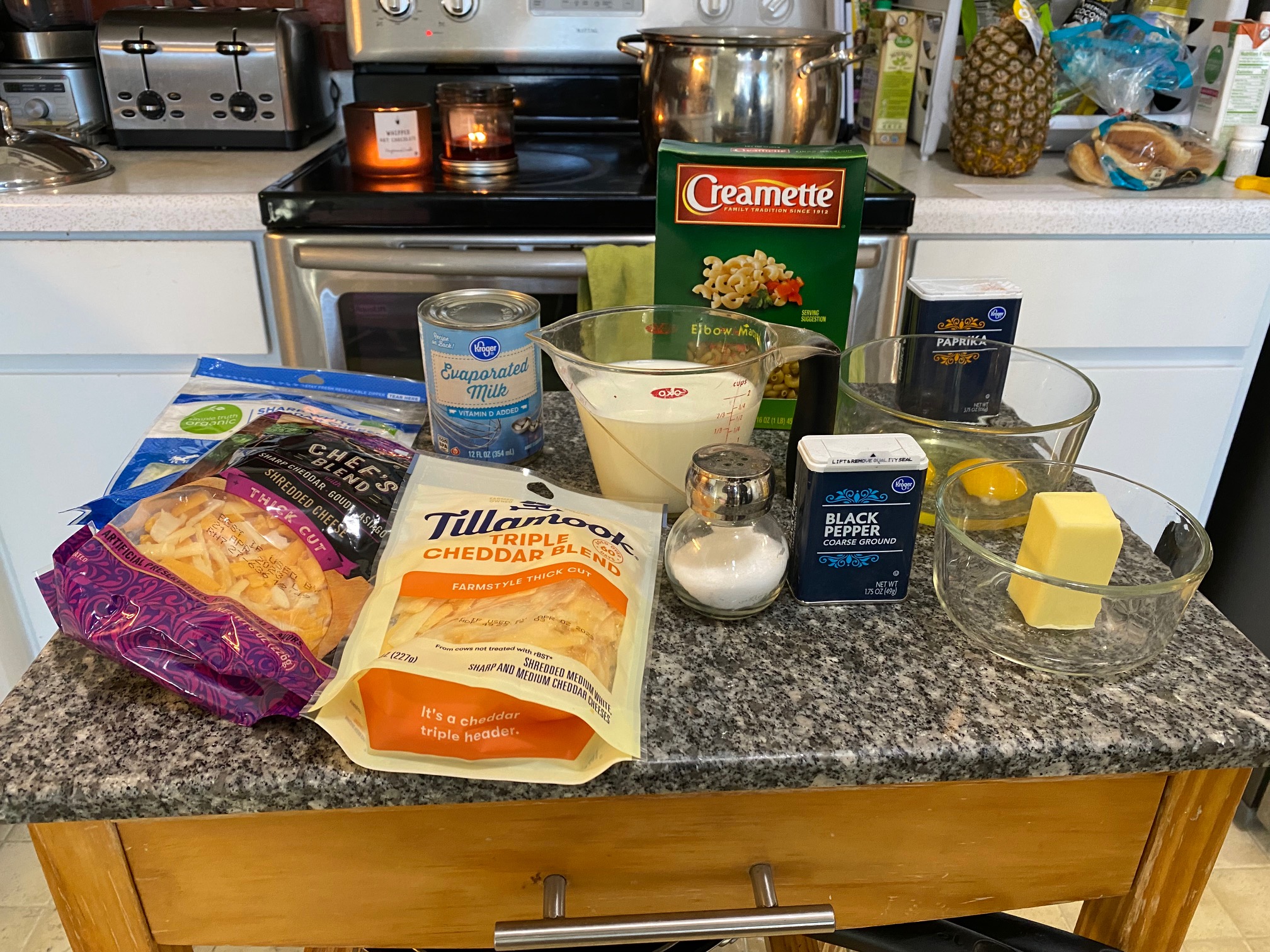 Mac and Cheese Ingredients