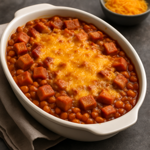 Spam, Spam, Spam, Spam, Spam, Spam, Baked Beans, Spam, Spam, Spam, and Spam